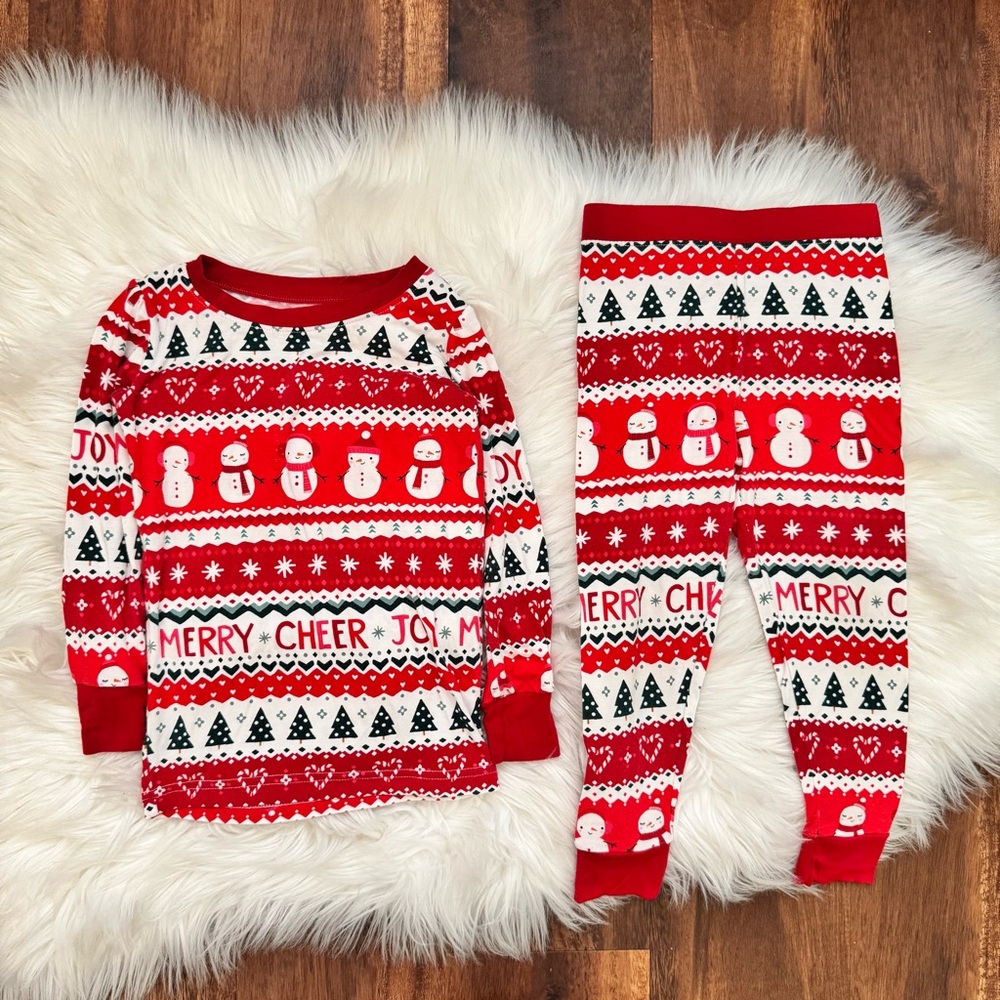 Little Sleepies Festive Fair Isle 2 Piece Pajamas Size 18-24 Months